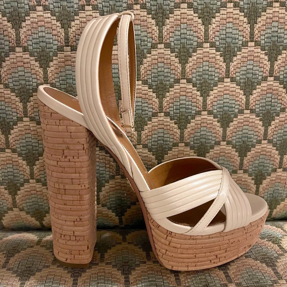 Aquazzura Sundance Platform Cream - 7.5 - Unused
